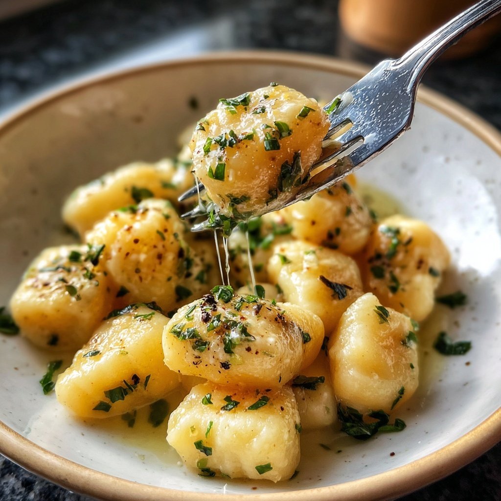 Süßkartoffel-Gnocchi mit Kräuterbutter