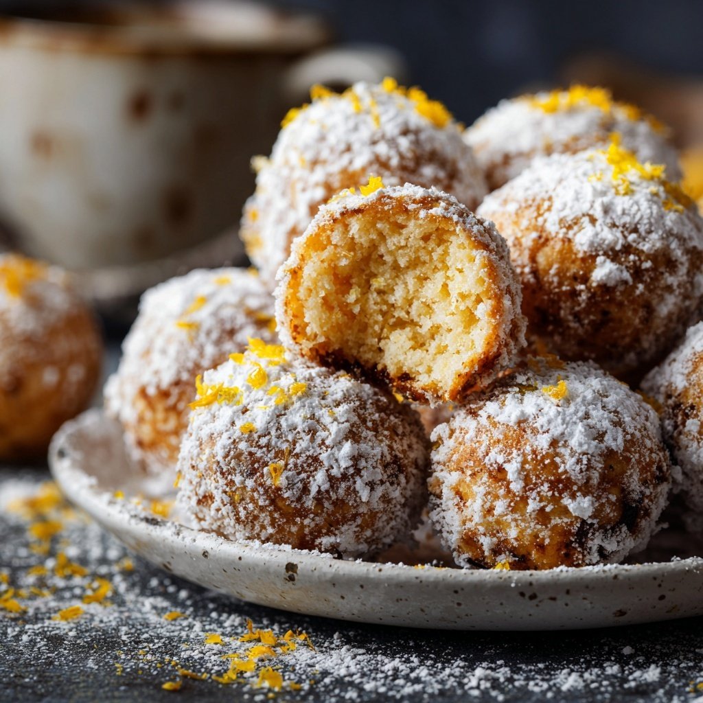 Quarkbällchen mit Zitronenschale