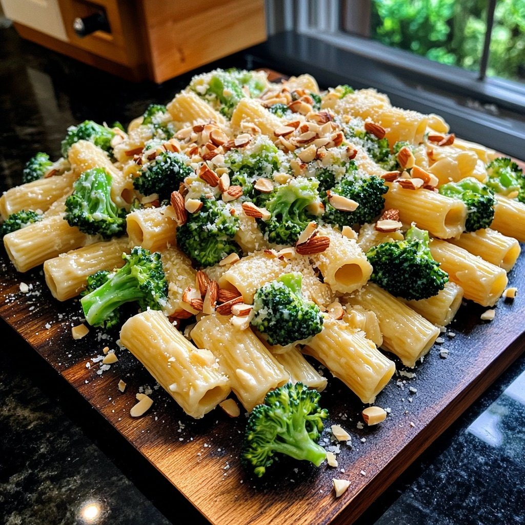 Rigatoni mit Brokkoli und Mandeln