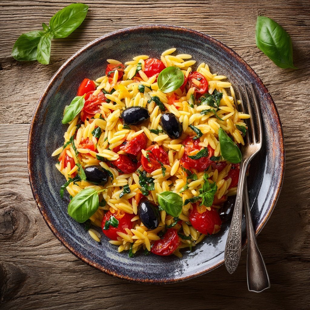 Italienischer Orzo Nudelsalat